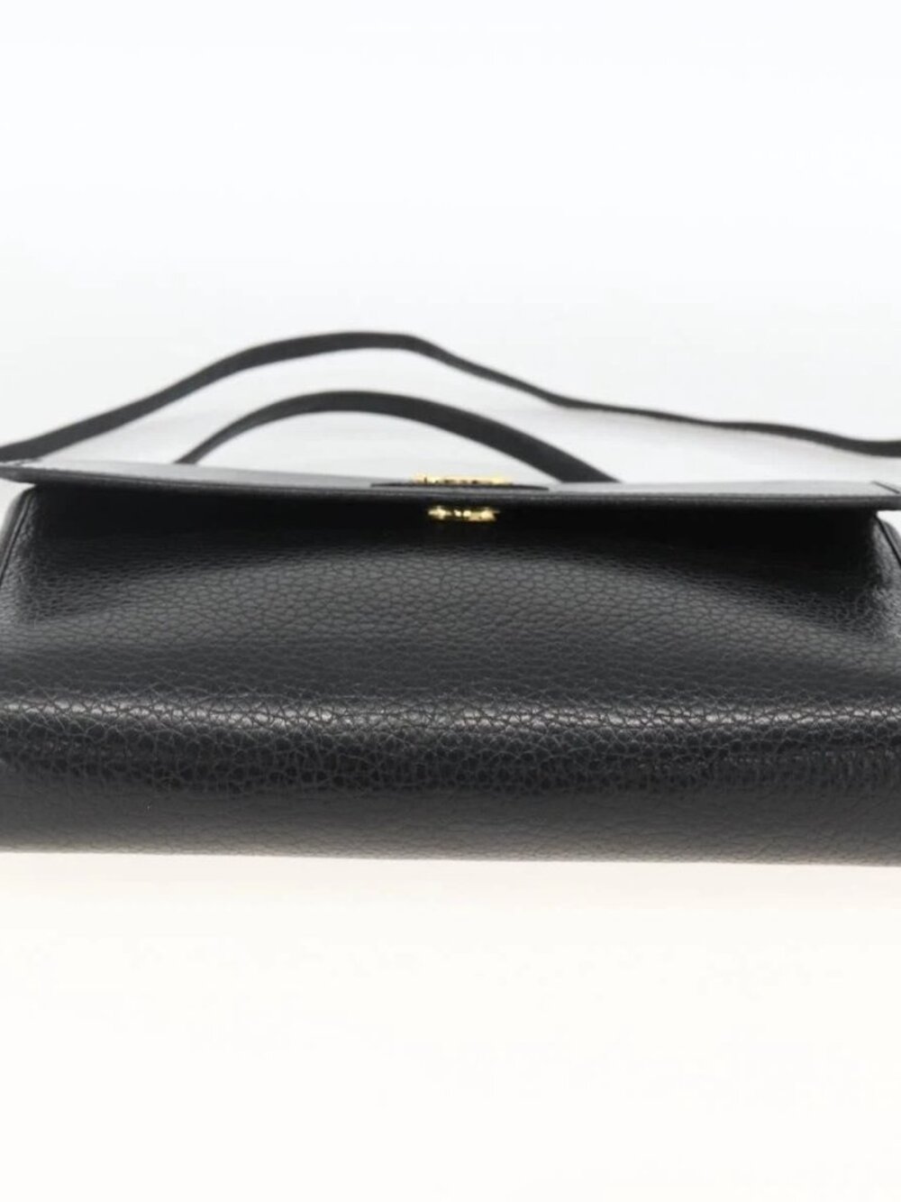 Christian Dior Shoulder Bag Leather Black Gold Auth 174078 - Picture 9 of 15